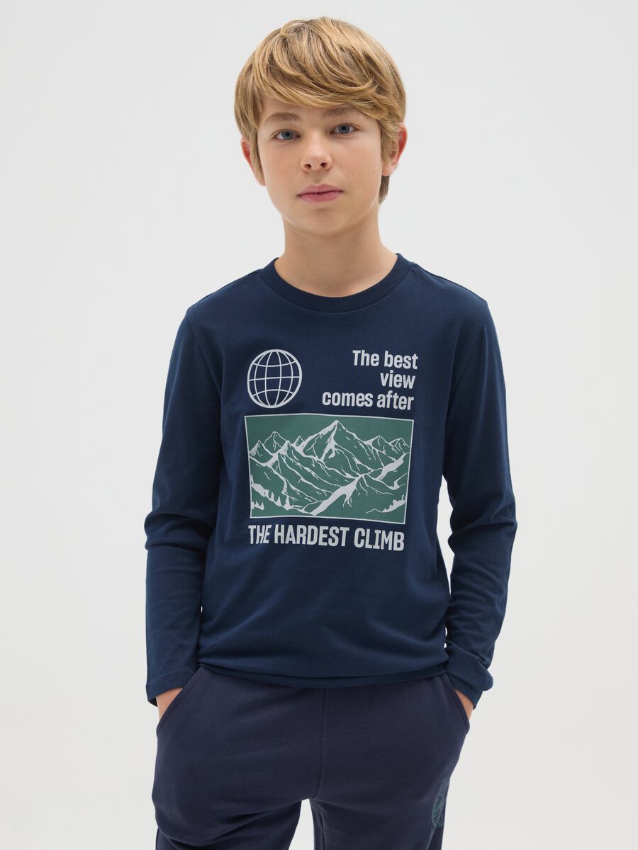 Boy's regular fit blue pure cotton shirt_0