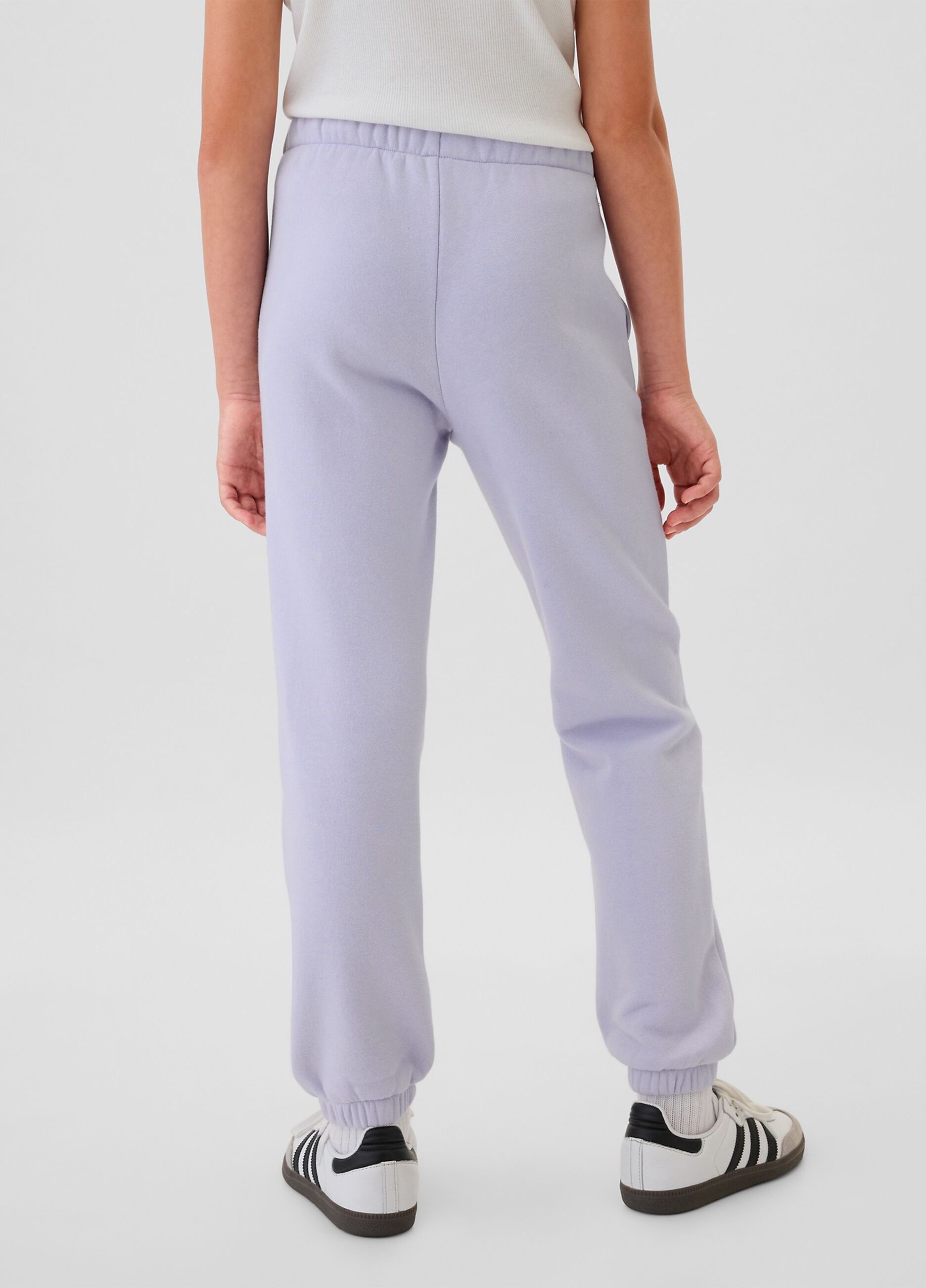 Joggers with drawstring and logo embroidery