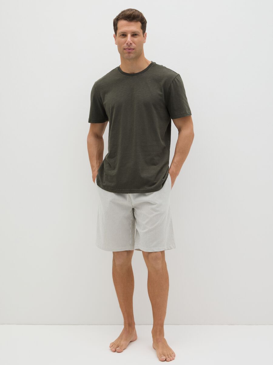 Men's green pure cotton t-shirt regular fit_0