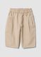 Pantaloni beige in puro cotone barrel fit_0