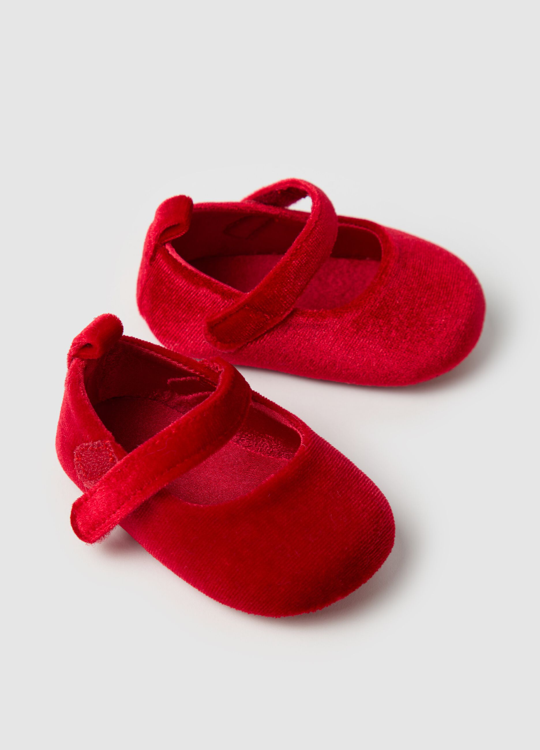 Scarpine in velluto Rosso FAGOTTINO da Neonata OVS