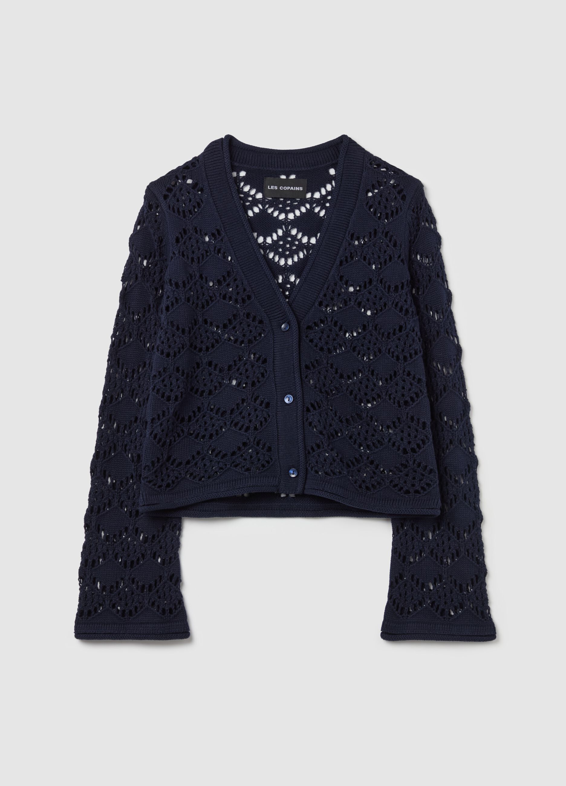 Crochet cardigan with V neck