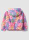 Giubbotto antipioggia multicolor imbottito con fantasia floreale per bambina_1