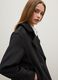 Black double-breasted coat with buttons_0