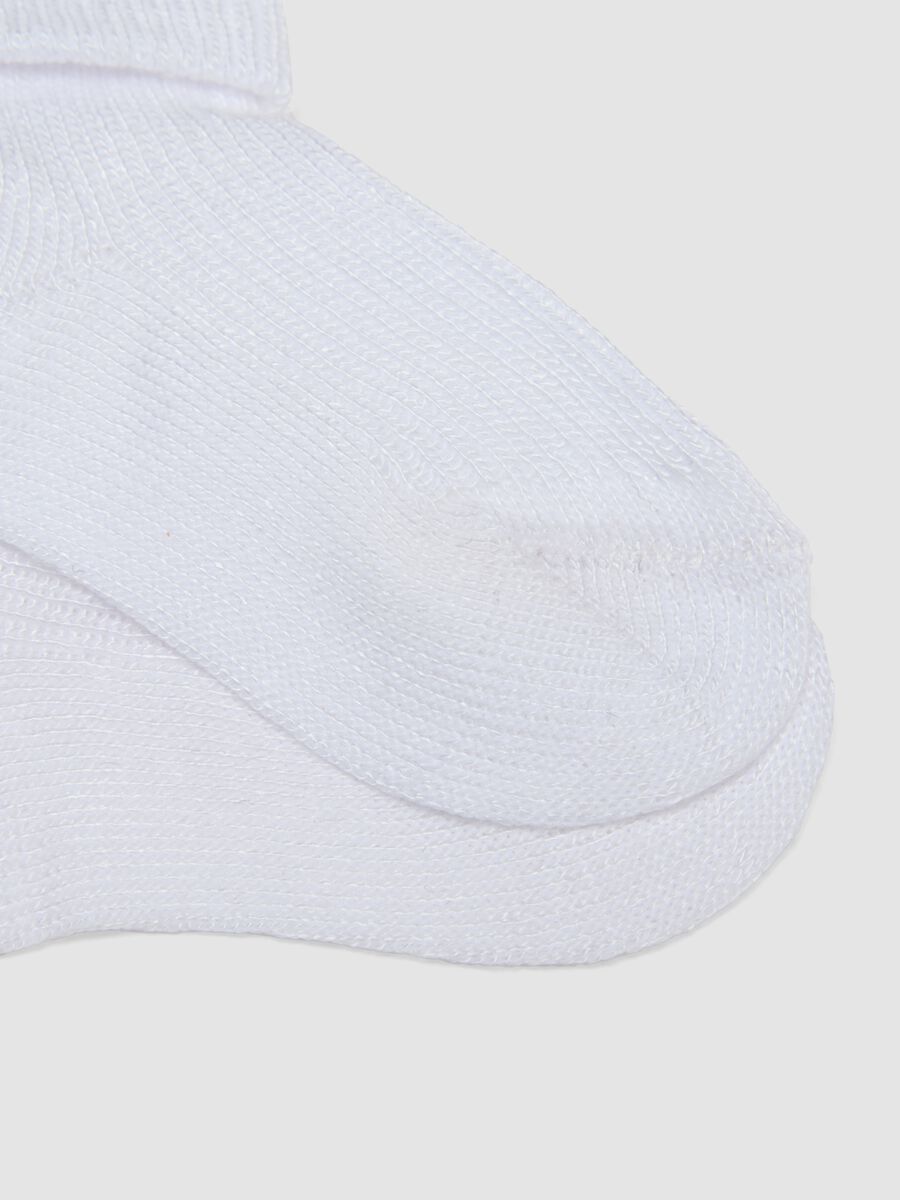 Bipack calzini corti in misto bamboo bianchi per neonati_2