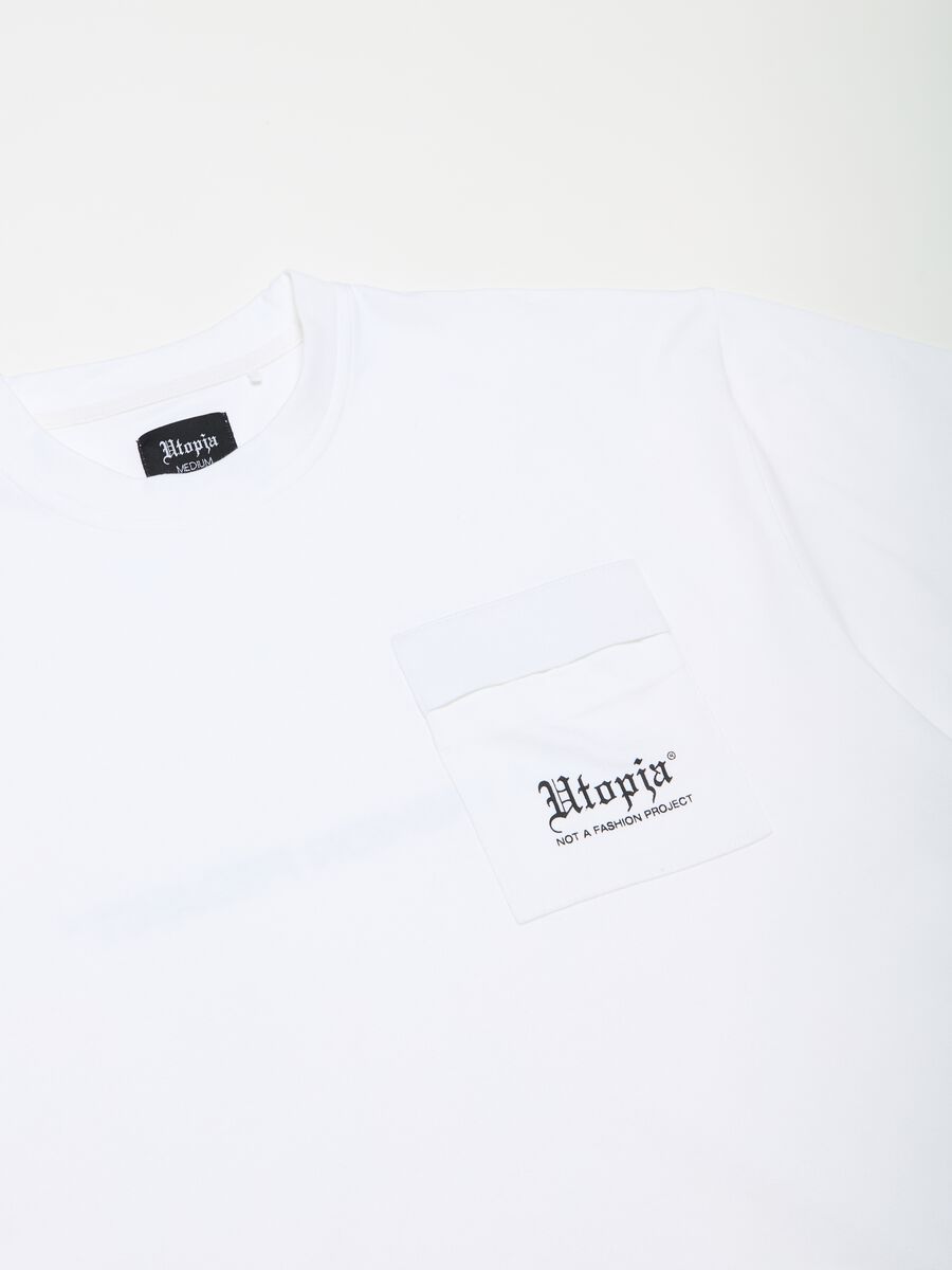 Short Sleeved T-shirt with Pocket White_6