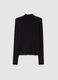 Black fitted viscose jumper_4