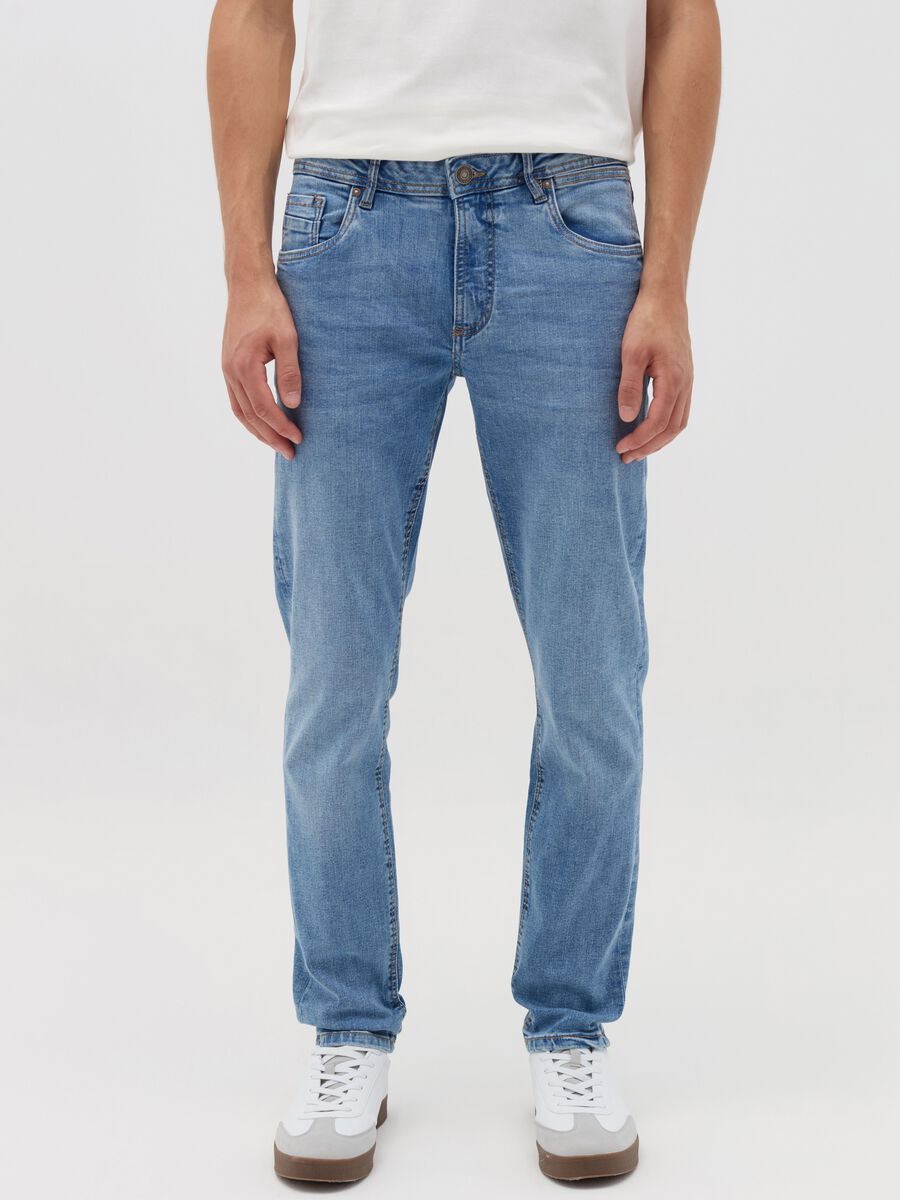 Jeans skinny fit con scoloriture_1