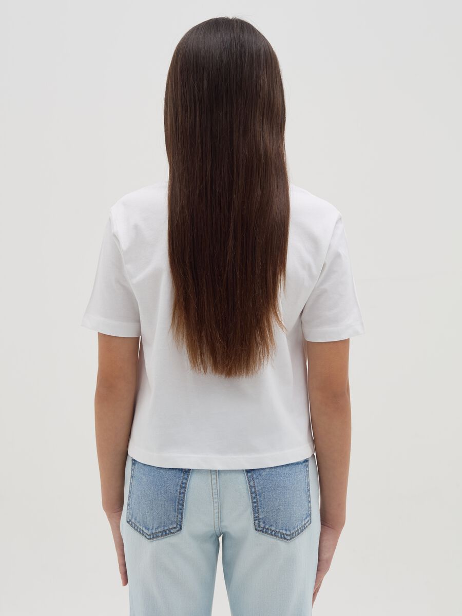 Cropped "Nothing to declare” T-shirt in cotton_1