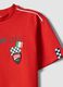 Red short-sleeve stretch cotton T-shirt for boys, regular fit_3