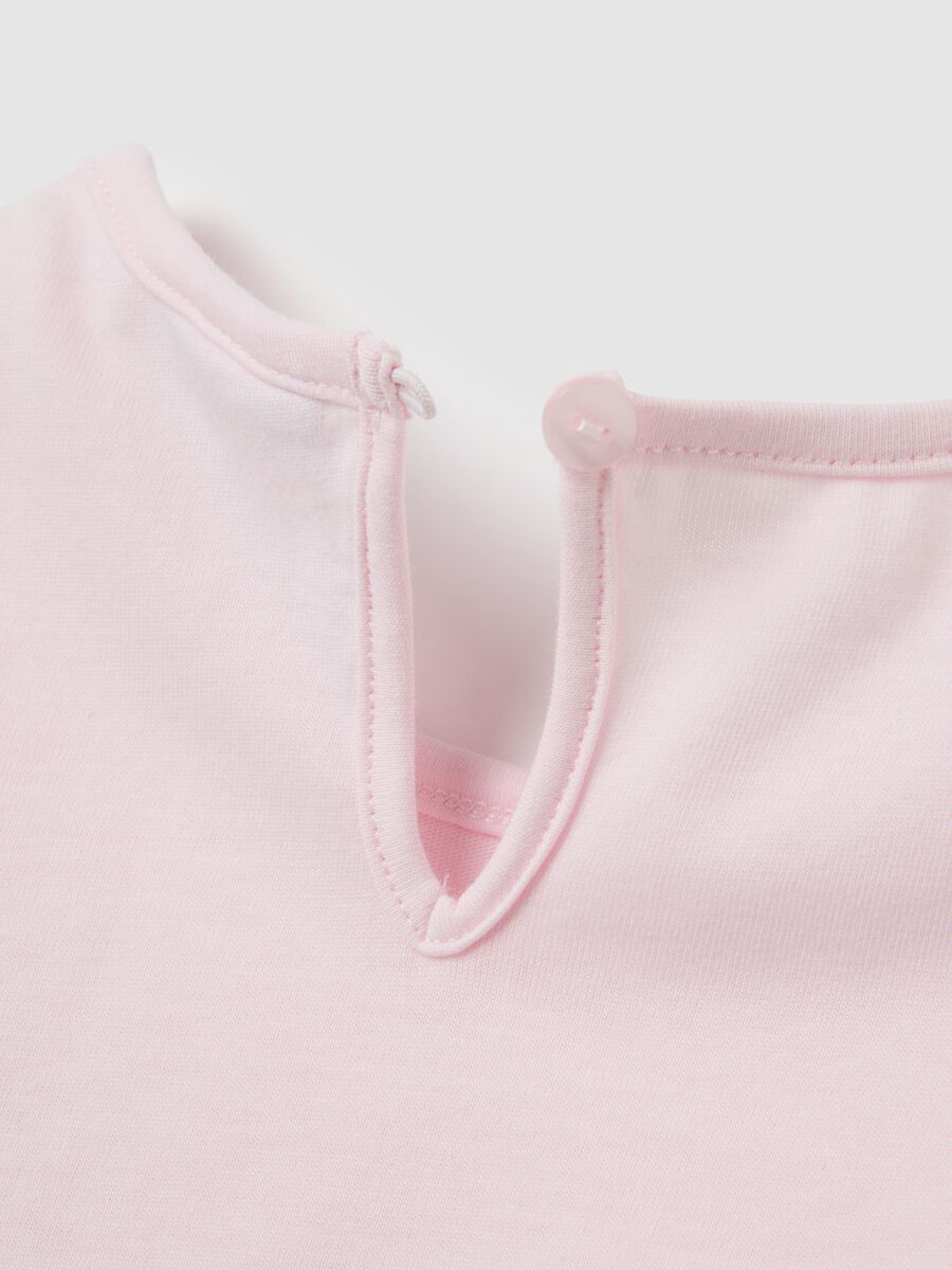 Pink pure cotton girl's sweater, regular fit_3