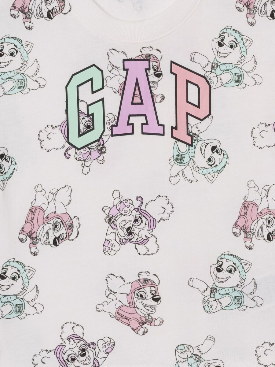 White cotton T-shirt with Paw Patrol print_2
