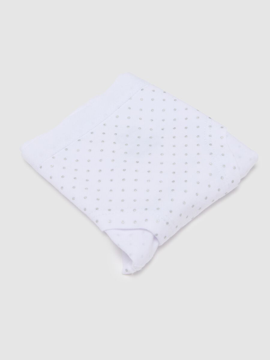 Girls' Stretch Cotton White Briefs_3