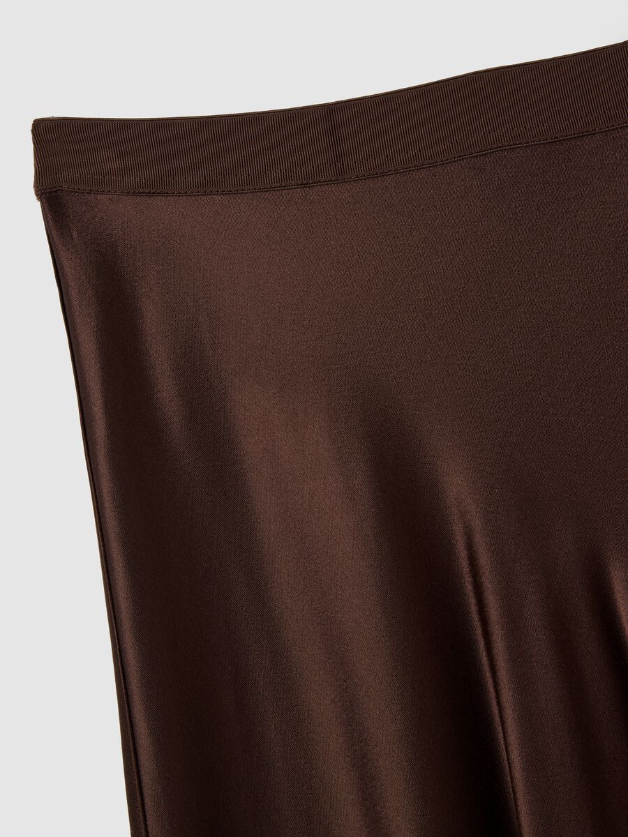 Brown Viscose Long Skirt_5