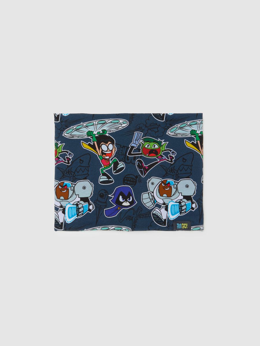 Scaldacollo da ragazzo in cotone multicolor con stampa Teen Titans Go!_0