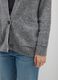 Grey Stretch Fabric Cardigan with Oversized Fit_3