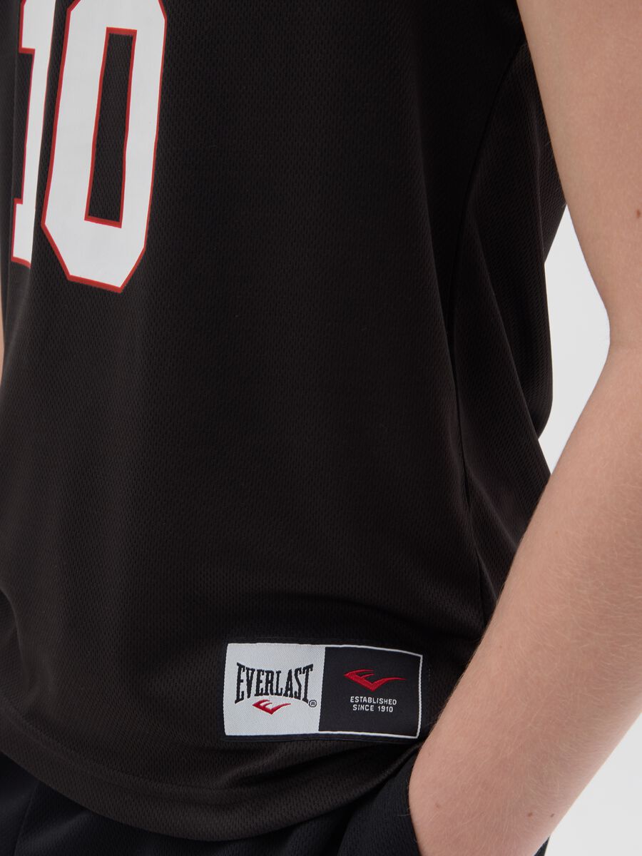 Boy's Black Relaxed Fit Vest with Everlast Logo_2