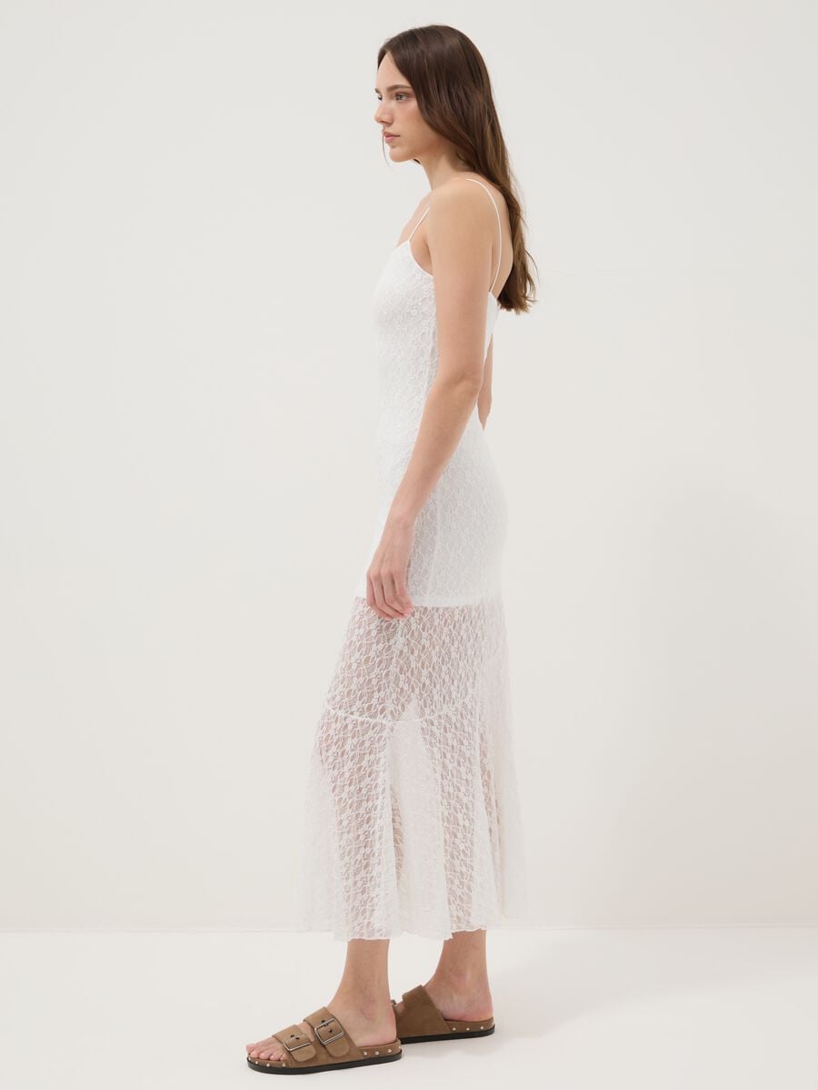 White midi dress in stretch fabric_1