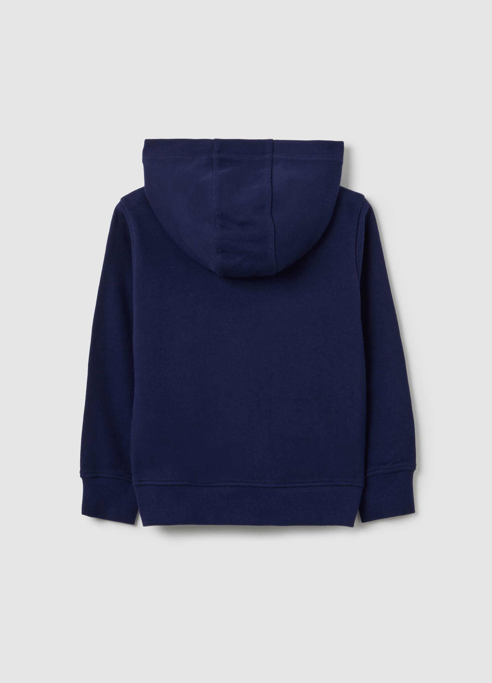 Girls' sweatshirt in pure blue cotton regular fit