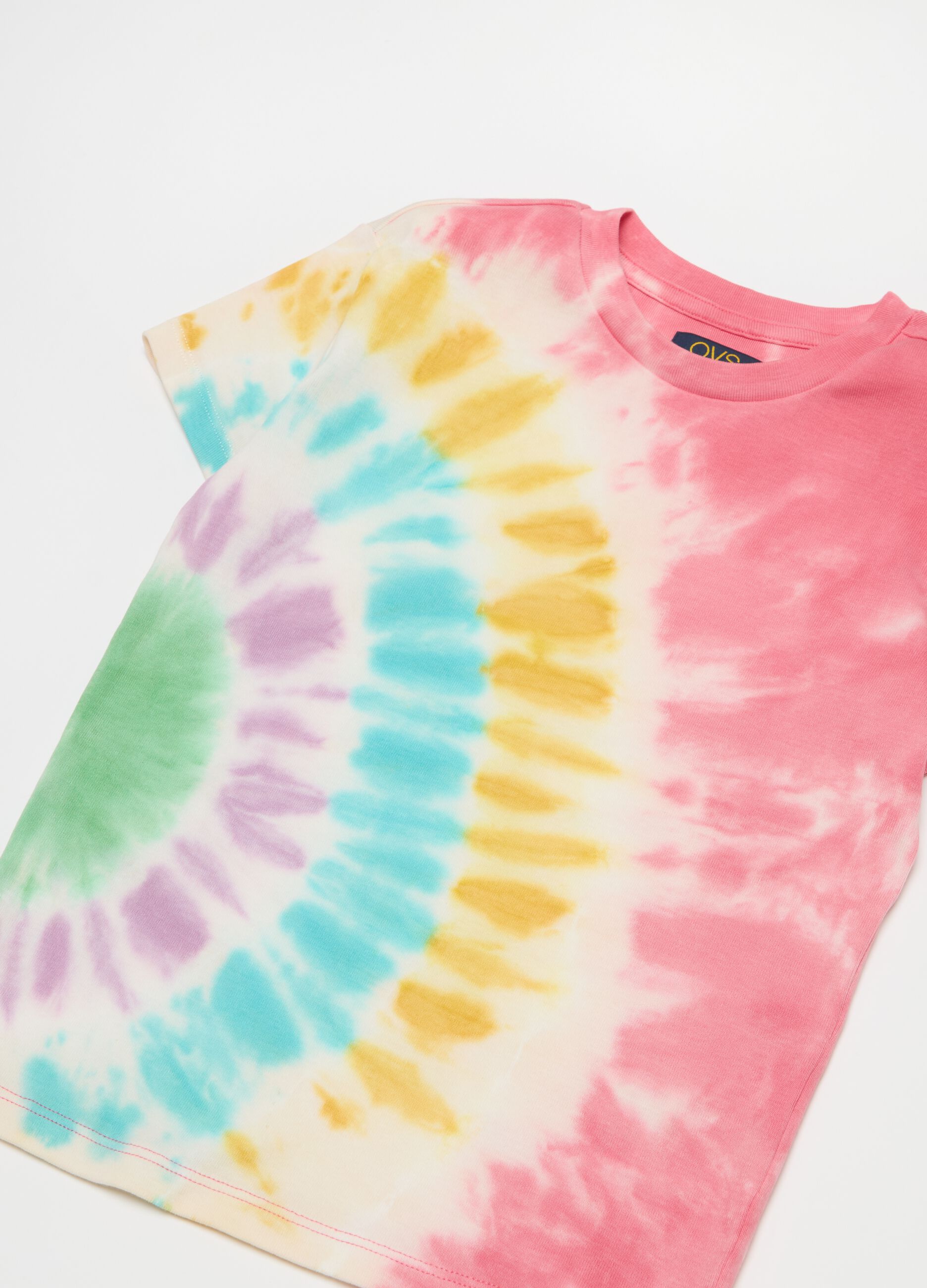 T-shirt with tie-dye pattern