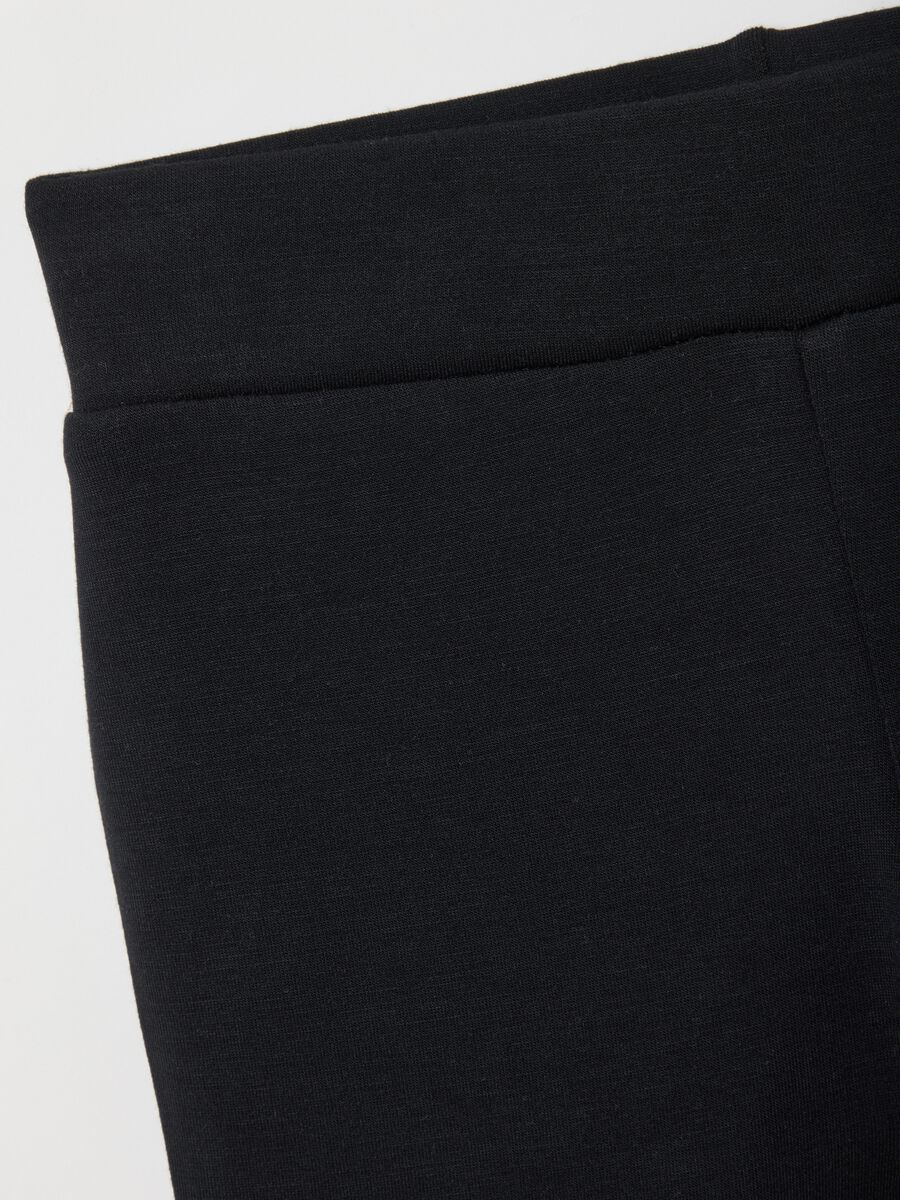 Girls' Black Flare Treggings_2