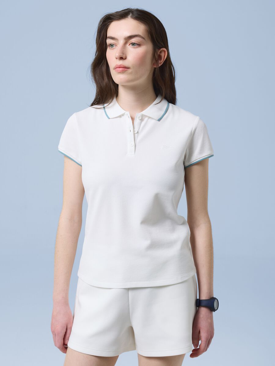 White ALTAVIA SAILING stretch cotton polo shirt_1