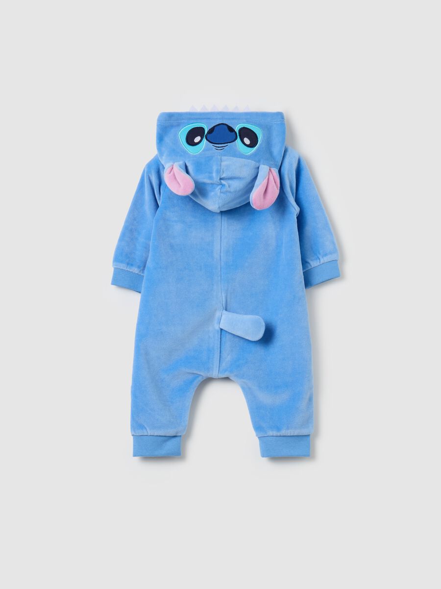 Tutina in velour con ricamo Stitch_1