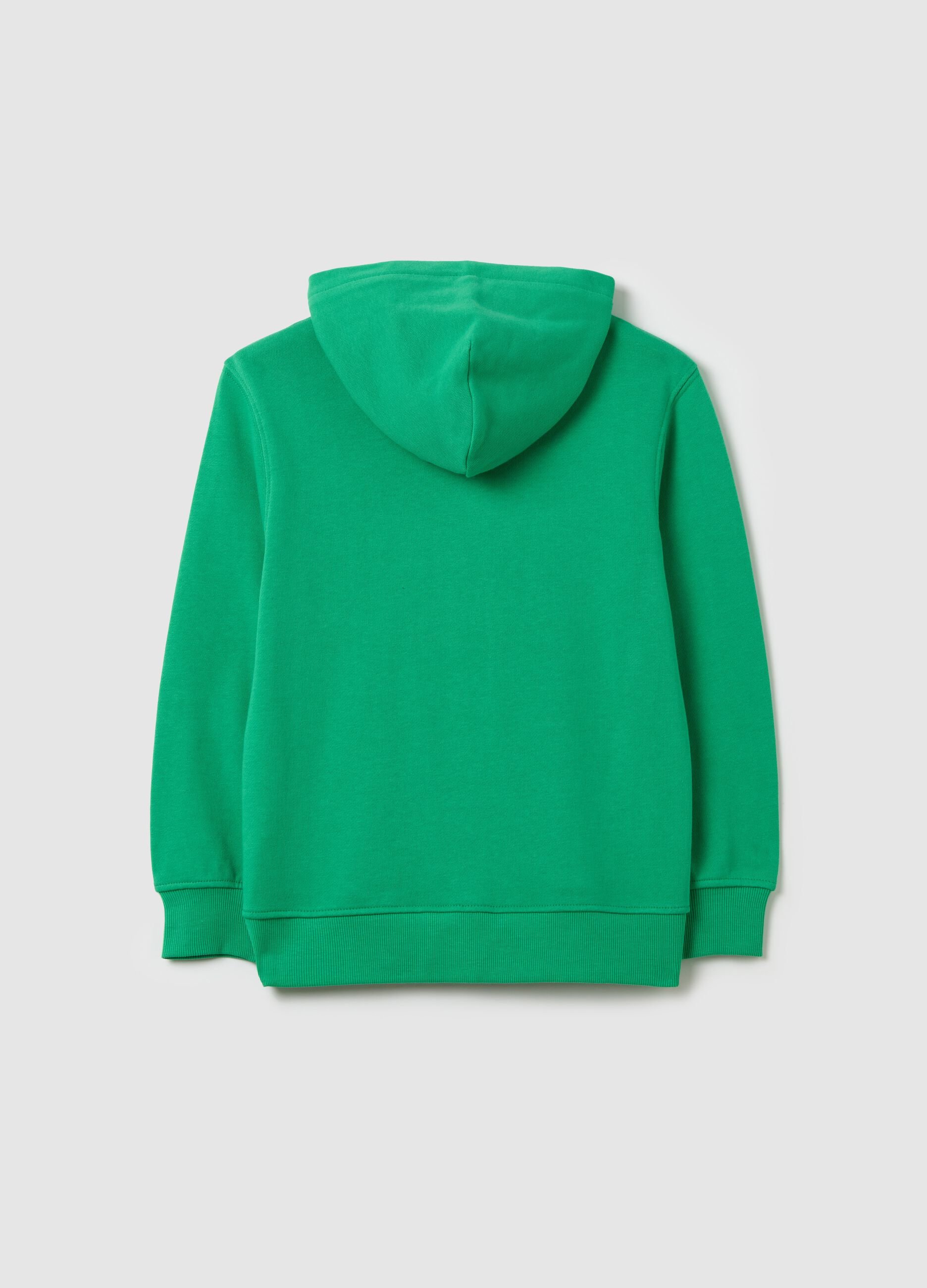 Full-zip sweatshirt in French terry with hood