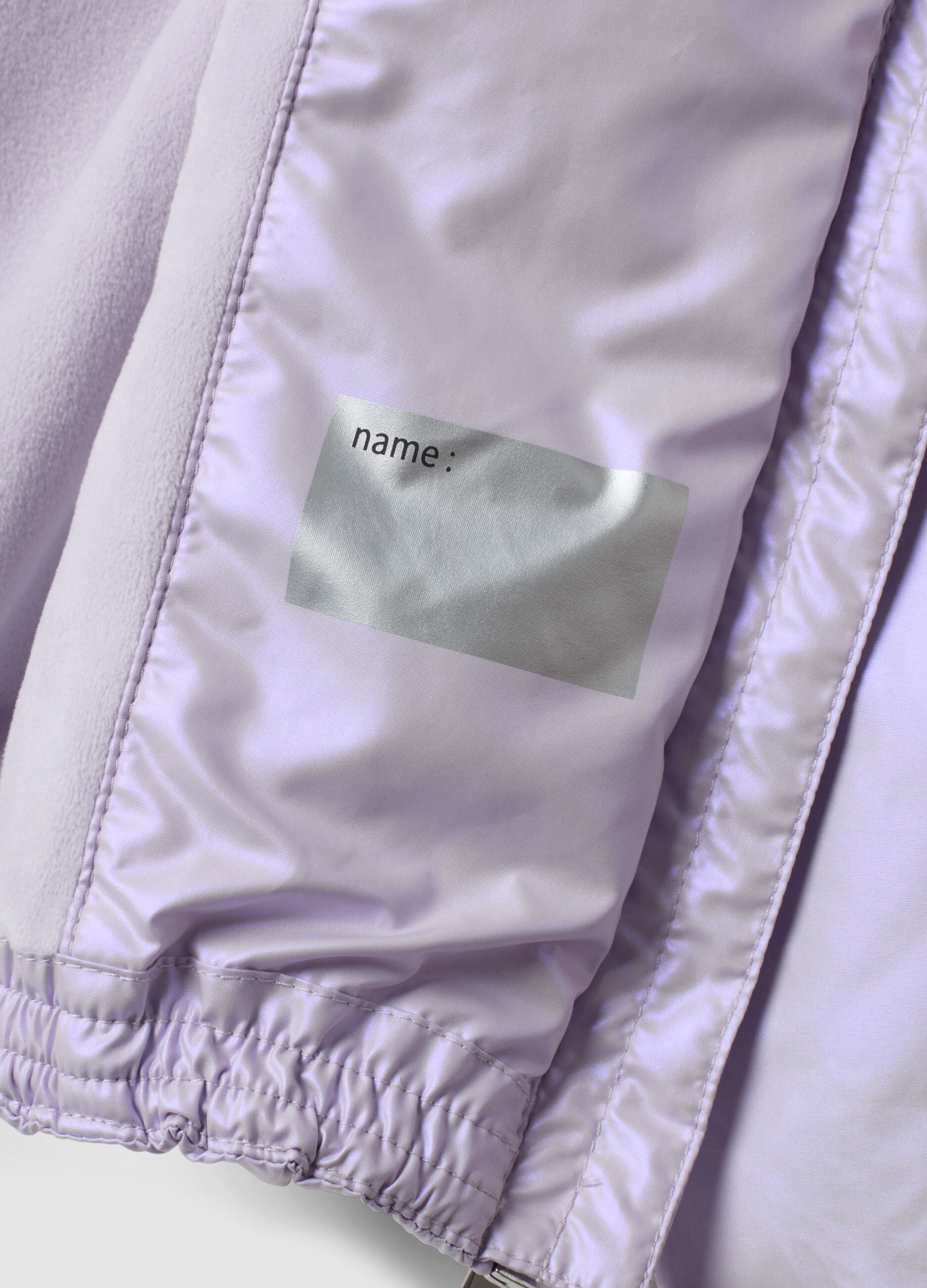 Purple padded hooded jacket with zip, regular fit for baby girl