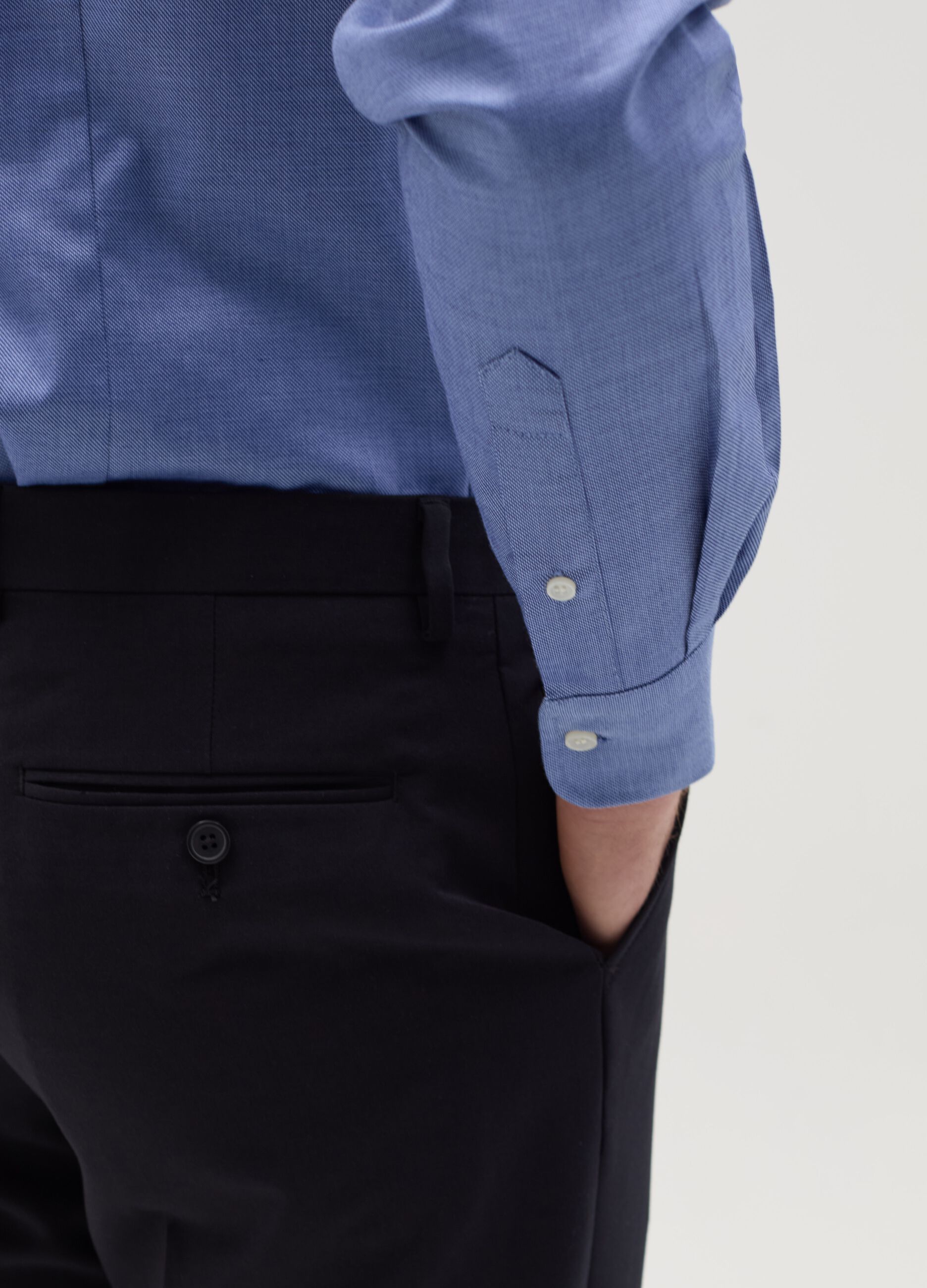 Slim-fit easy-iron shirt in Oxford cotton
