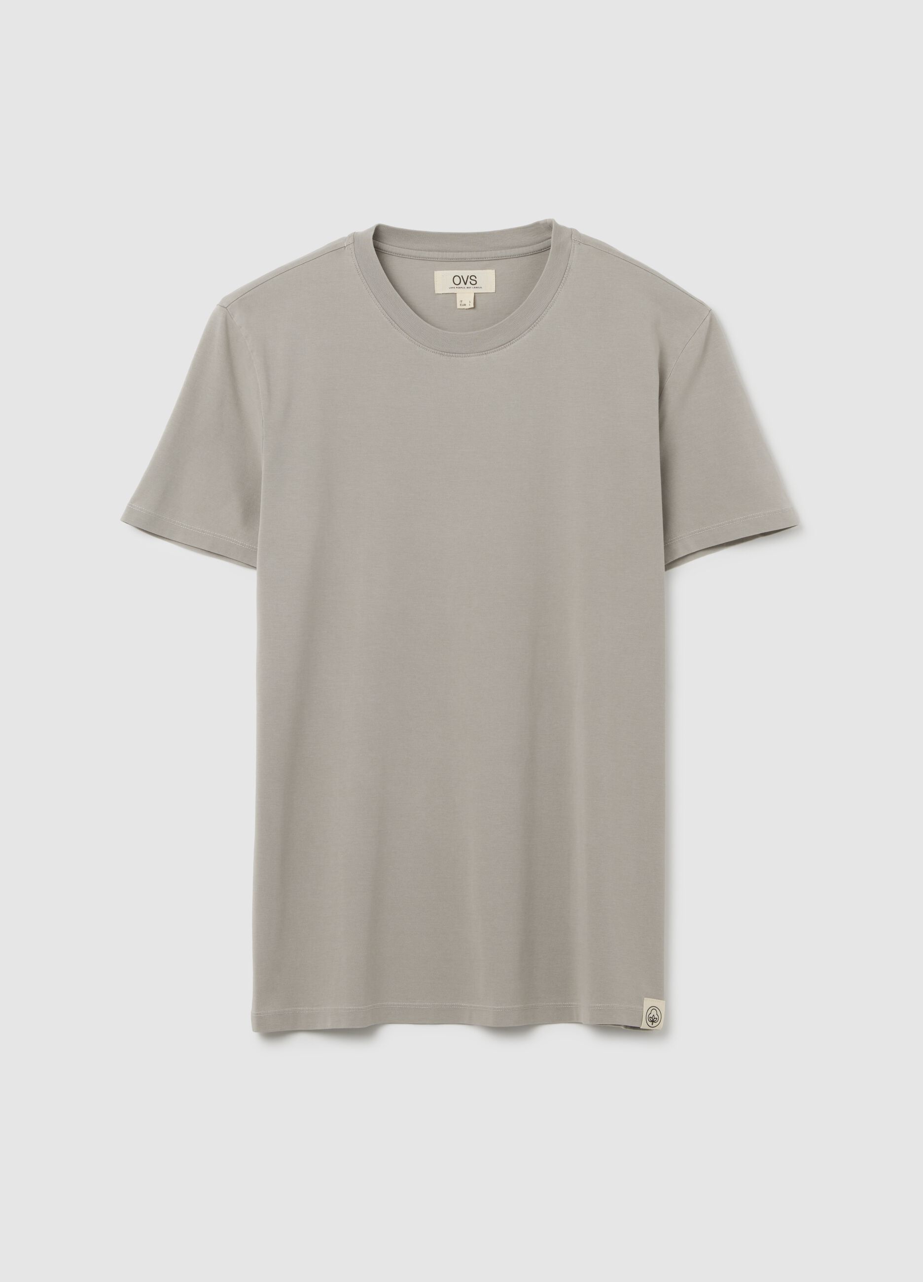 Men’s grey regular fit T-shirt in 100% cotton