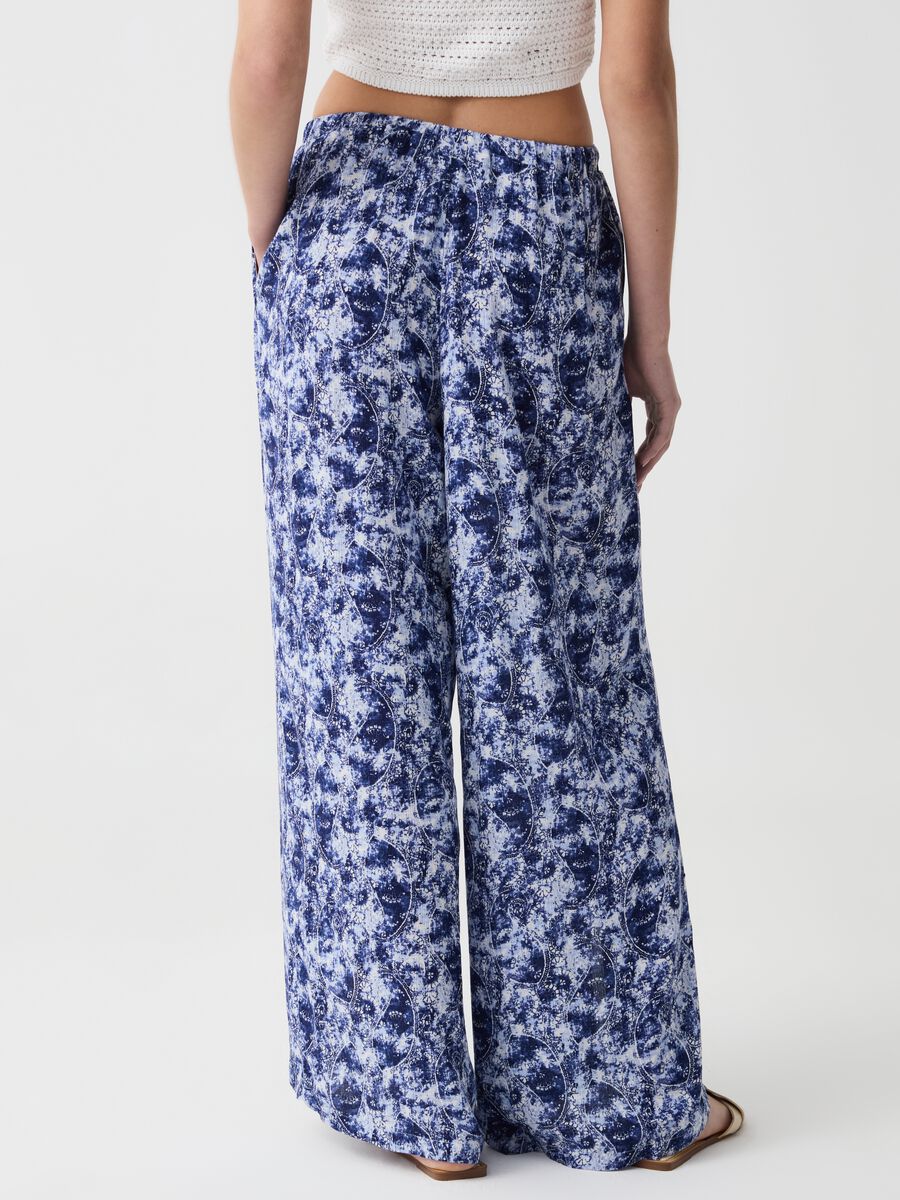 Wide-leg palazzo trousers with slits_2