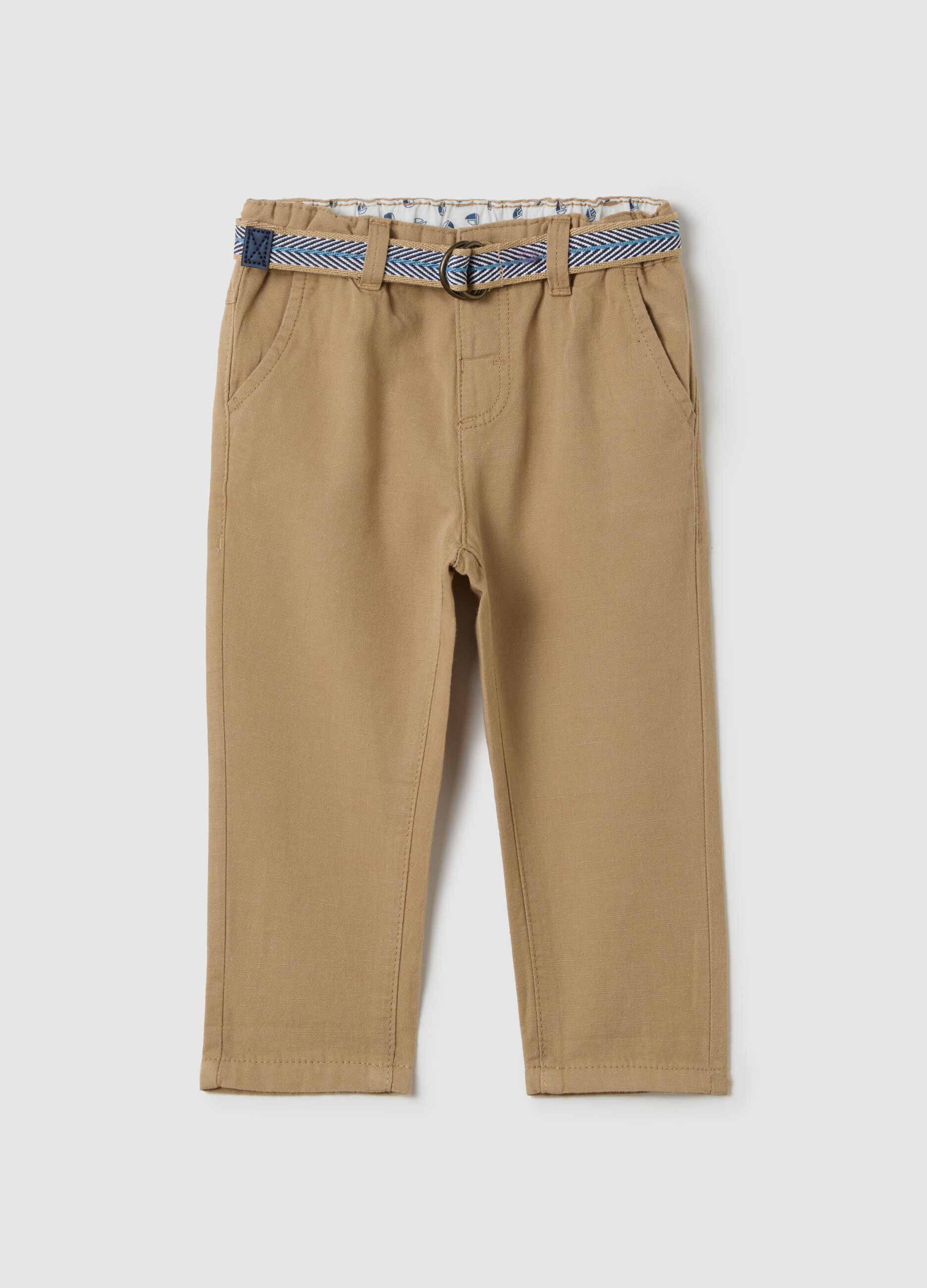Chino trousers with belt