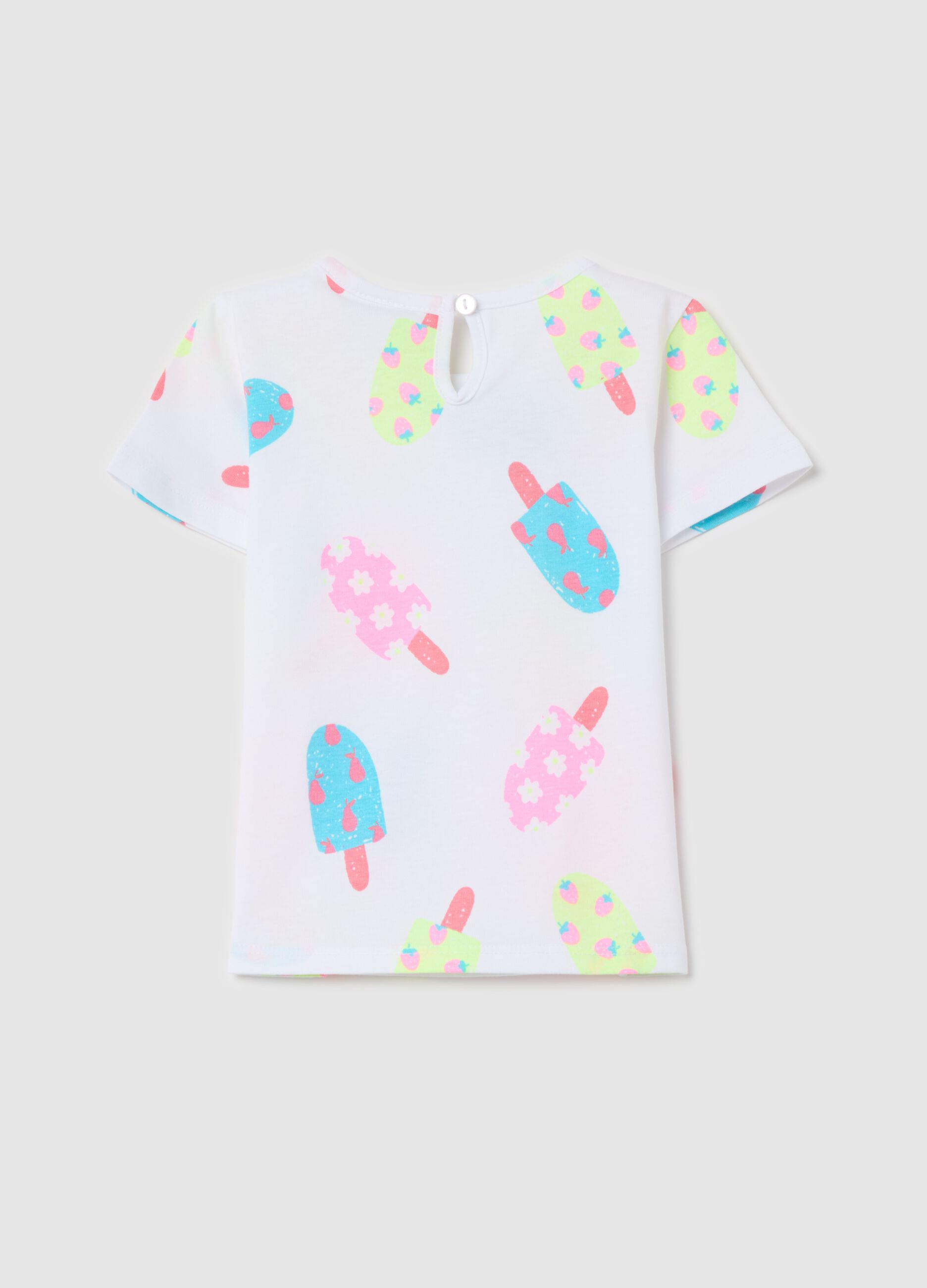 Cotton T-shirt with ice creams print