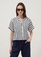 Multicolour striped regular-fit linen and viscose blend shirt_0
