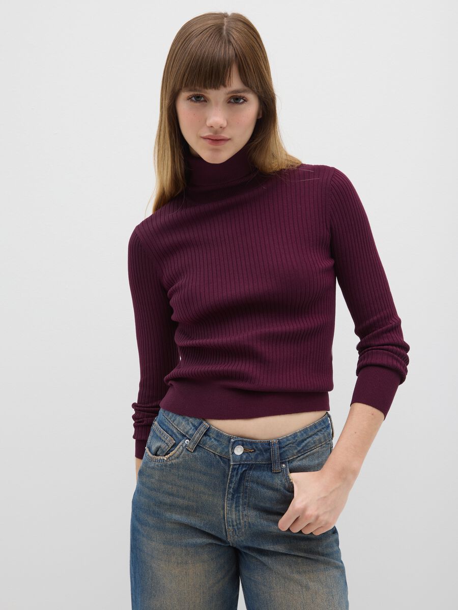 Dolcevita bordeaux in misto viscosa_0