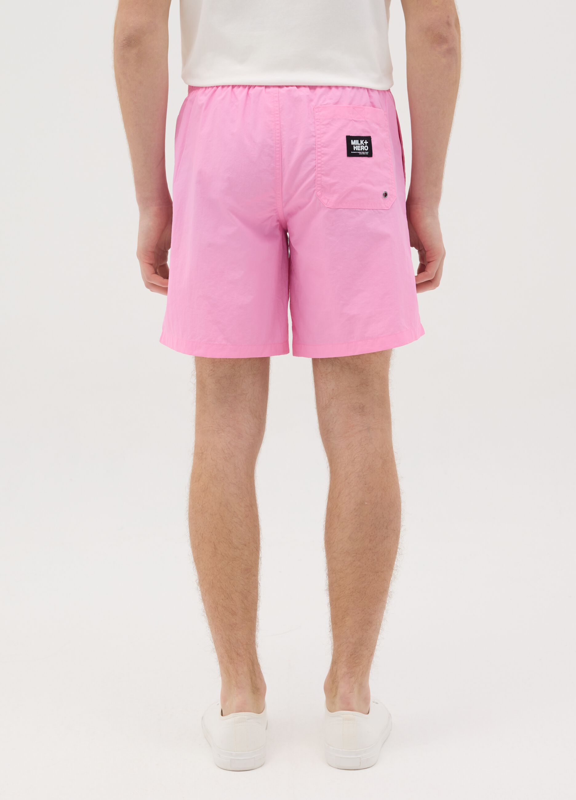 Pink Milk+Hero Fabric Blend Beach Shorts