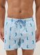 Blue striped swim shorts with seahorse print_1