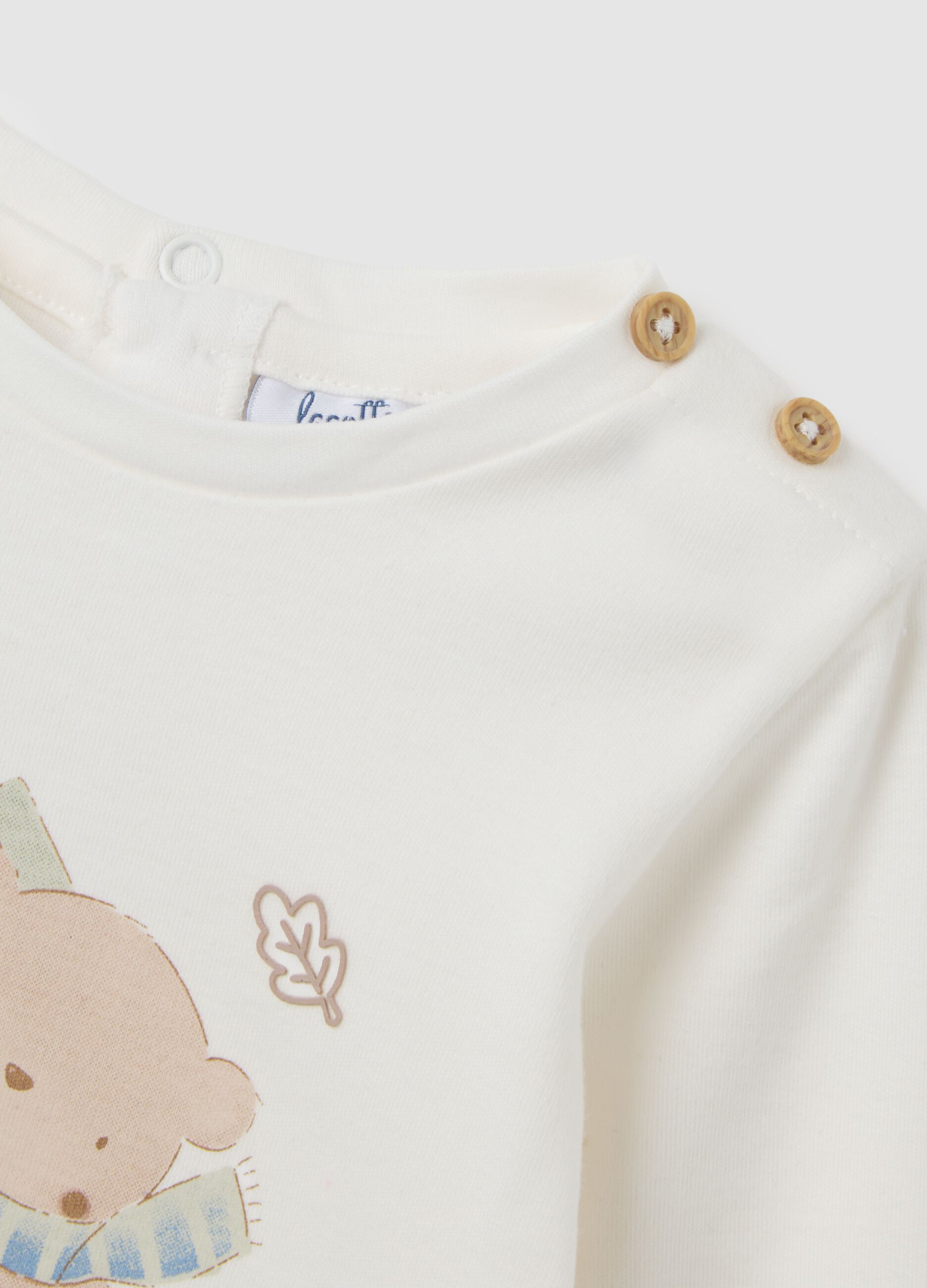 White newborn cotton T-shirt regular fit