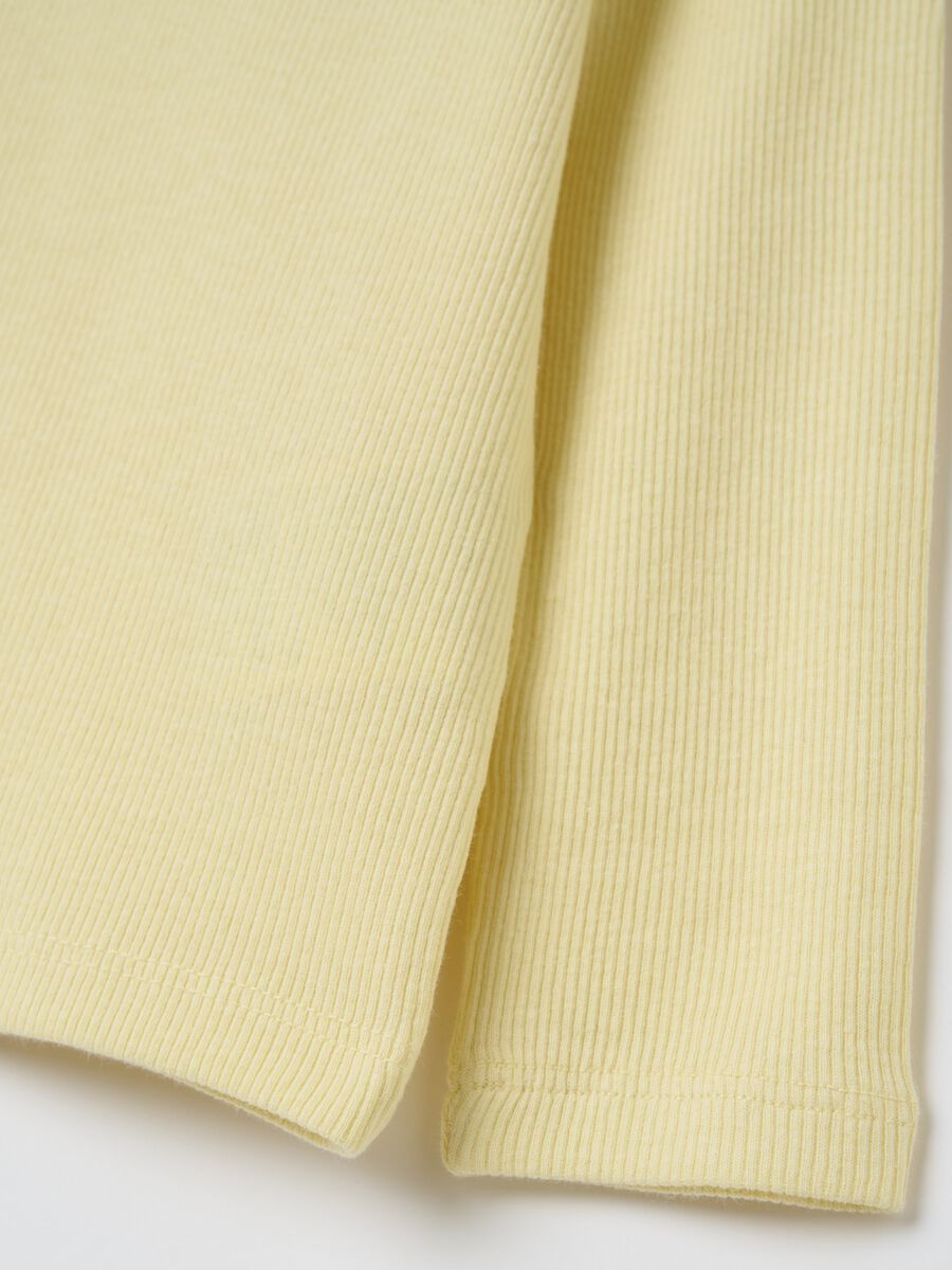 Ribbed T-shirt with long sleeves and frills_2