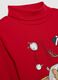 Red pure cotton regular fit kid's t-shirt with reindeer_3