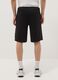 Black cotton-blend sports shorts, regular fit_2
