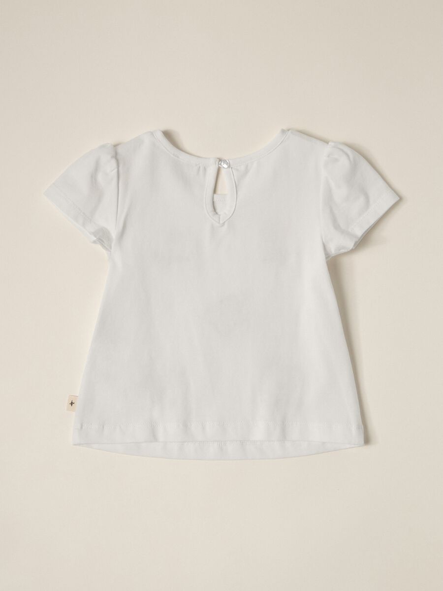 IANA newborn girl T-shirt in stretch cotton_1