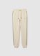 Beige Cotton Mix Regular Fit Trousers_4