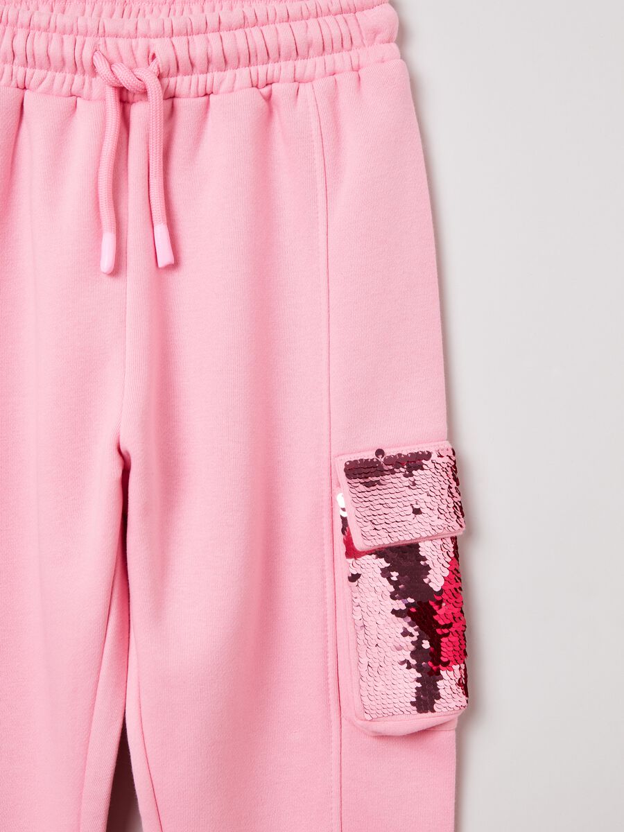 Joggers in felpa con tasche e strass_2