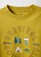 Yellow pure cotton children's T-shirt regular fit with print_2