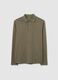 Green cotton blend polo regular fit_4
