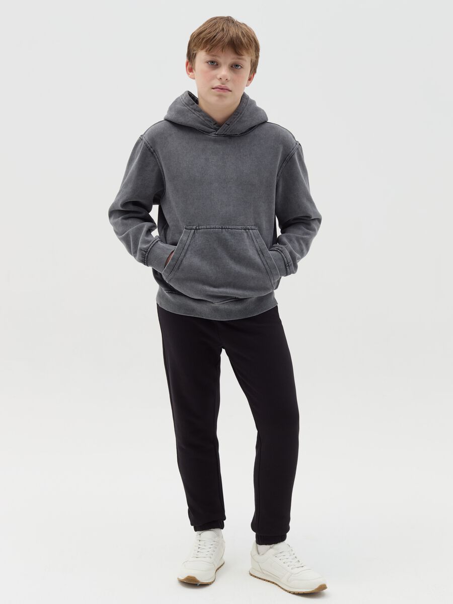 Joggers in felpa con coulisse_1