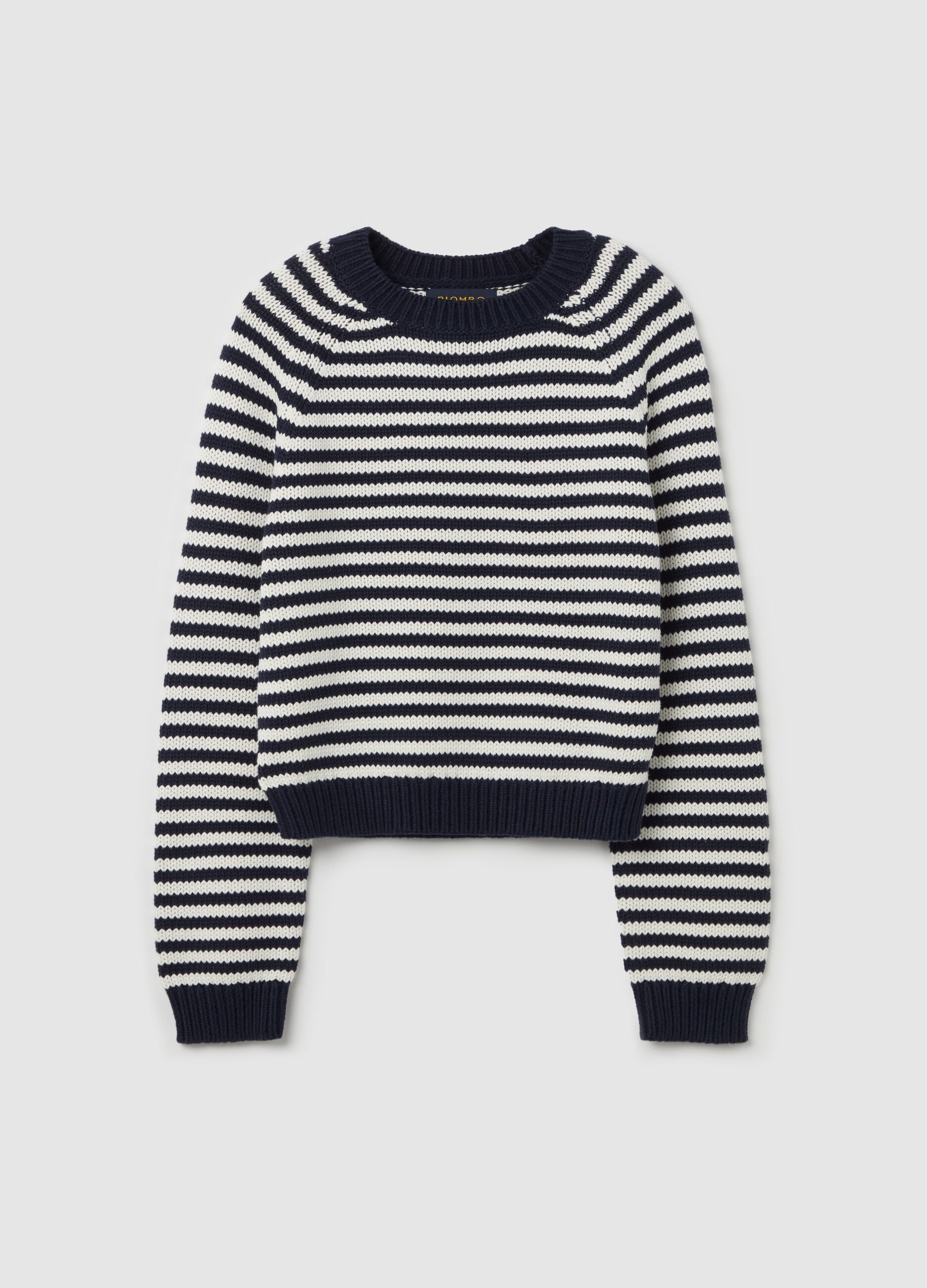 Striped pullover with raglan sleeves