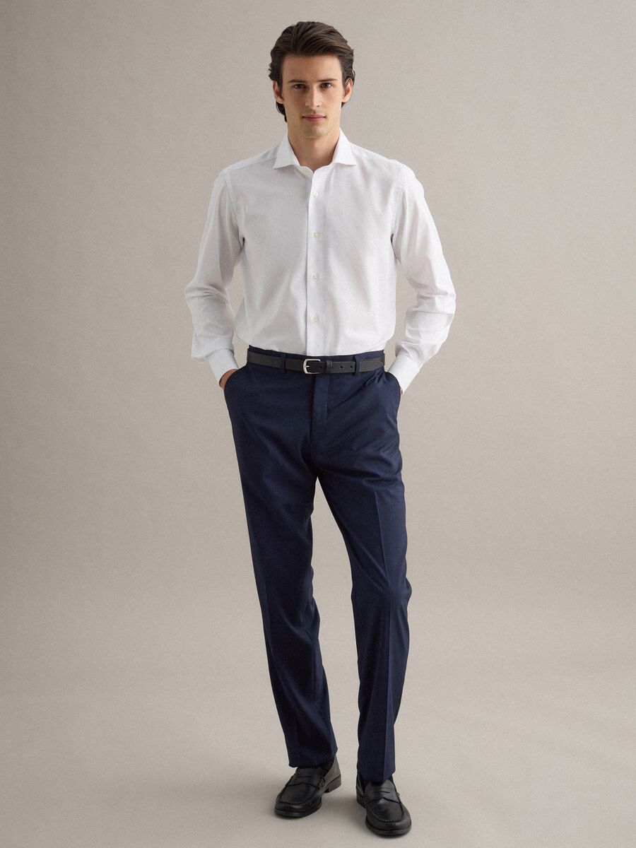 White pure cotton slim fit shirt_1